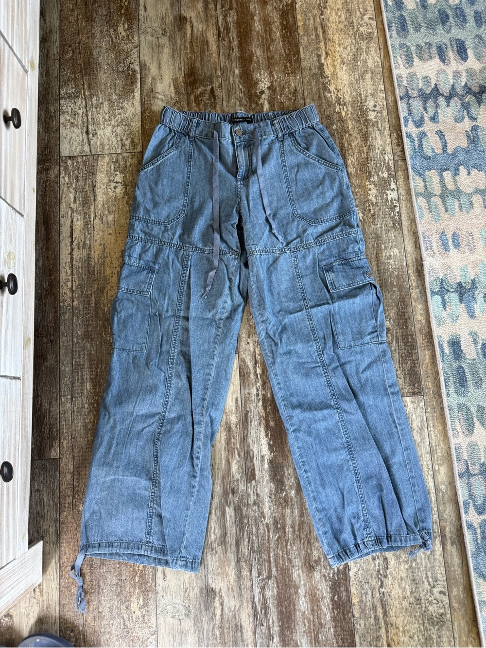 2 for $30 sale: Sincerely Jules blue wide leg drawstring jeans - 7/28